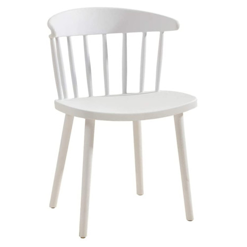 Armrest Windsor Dining Chair In White