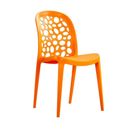 Durable orange polypropylene chair