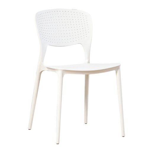 White cheap plastic kitchen chair