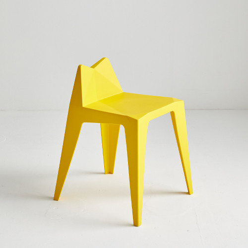 Plastic Stool Stackable In Yellow