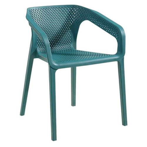 Dark Blue Polypropylene Stackable Dining Chair