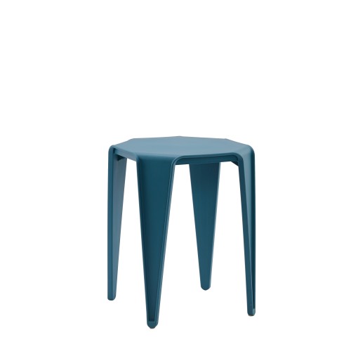 Side stool table dark blue
