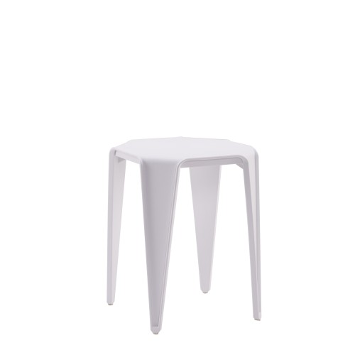Side stool table white