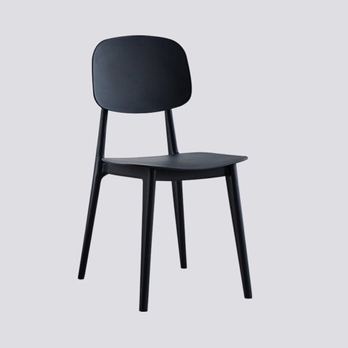 Stylish black plastic chair