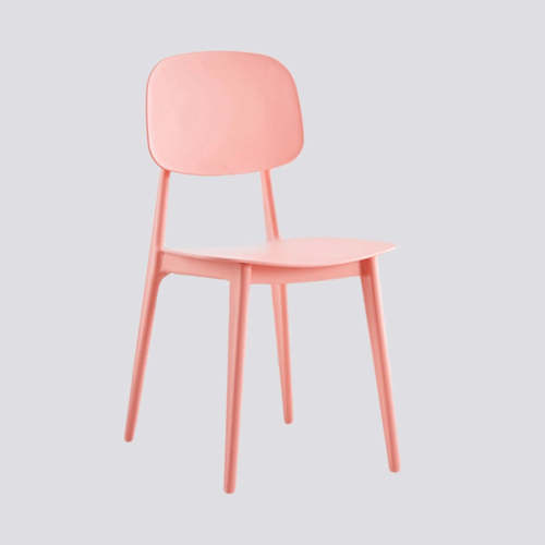 Stylish pink plastic chair