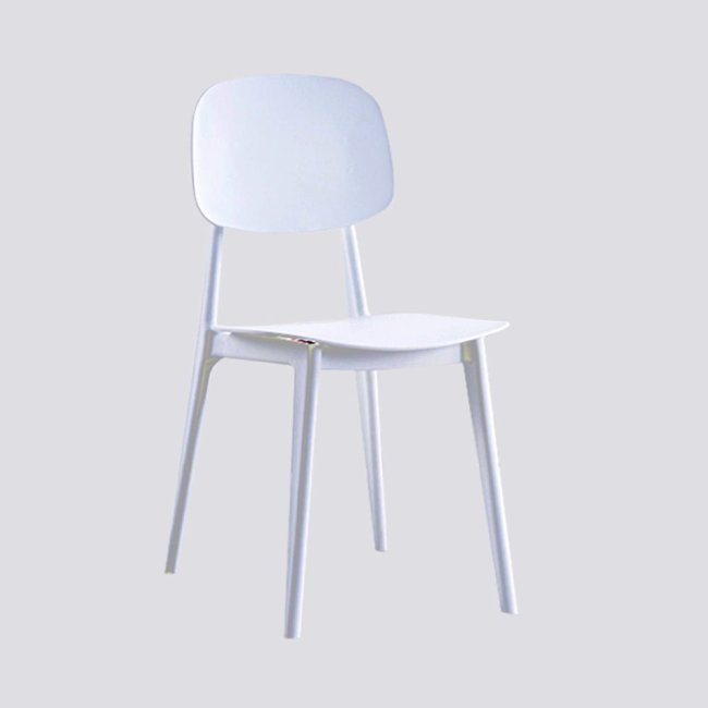 Stylish white plastic chair