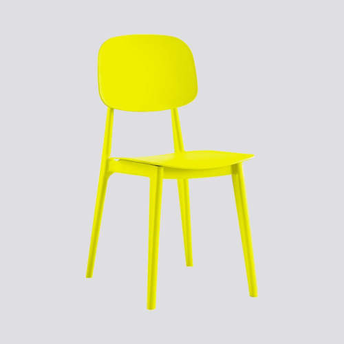 Stylish yellow plastic chair