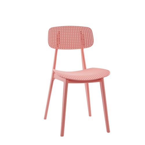 Polypropylene plastic chair pink