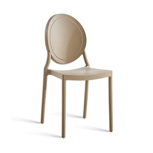 Khaki stackable PP chair