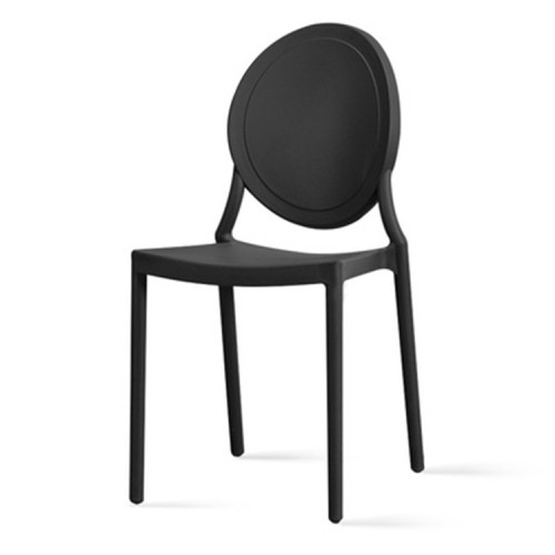 Black stackable PP chair
