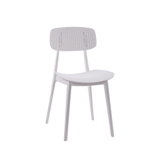 Polypropylene plastic chair white