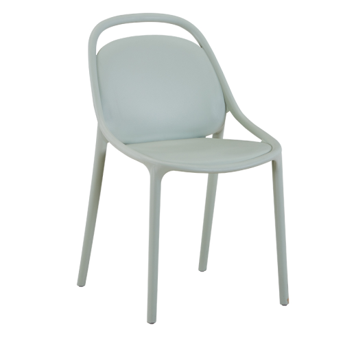 Cafe dining chair stackable light green plastic