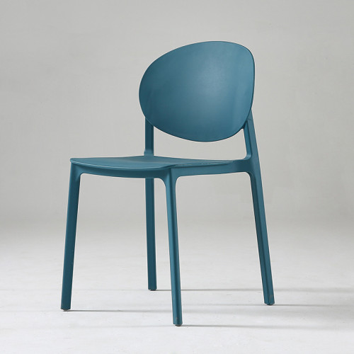 Popular dark blue pp plastic chair stackable