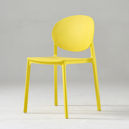 Popular yellow pp plastic chair stackable