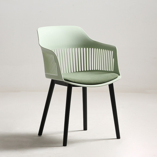 Dining armchair cushioned light green