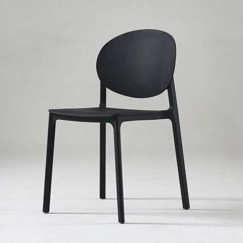 Popular black pp plastic chair stackable