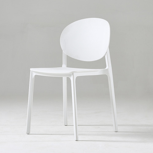Popular white pp plastic chair stackable