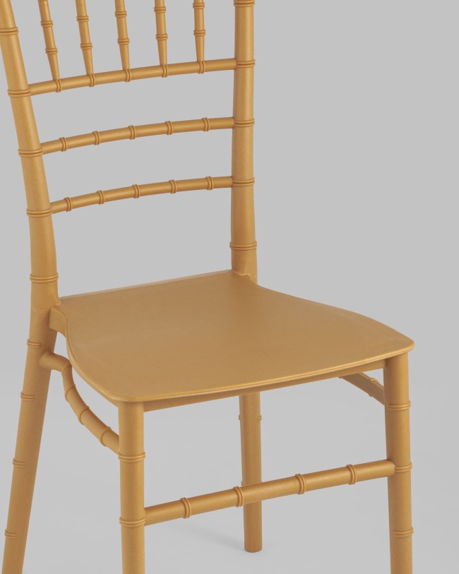 Golden polypropylene chiavari chair