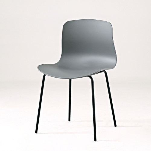 Nordic style designer grey pp cafe chair with metal legs