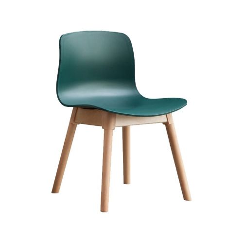 Dark green designer pp dining chair with solid wood legs