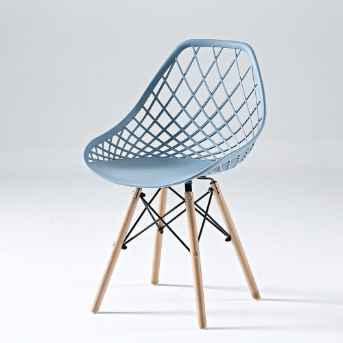 Stylish comfortable warm grey kitchen chair with eiffel wood legs