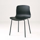 Nordic style designer black pp cafe chair with metal legs