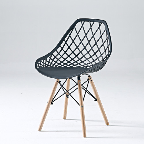 Stylish comfortable Black kitchen chair with eiffel wood legs