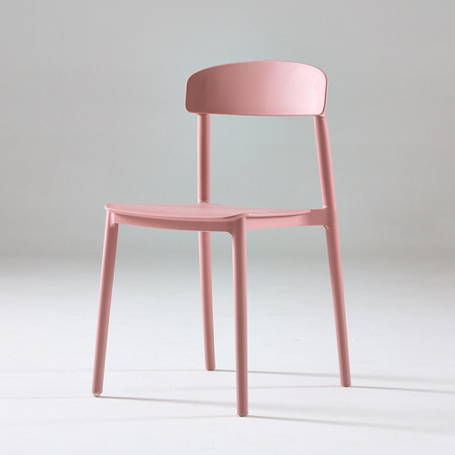 Pink durable plastic stacking chair