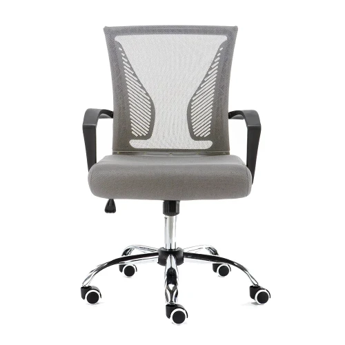 Mid Back Office Task Chair Ergonomic Back Supporting Mesh Back Desk Chair (Black/Gray)