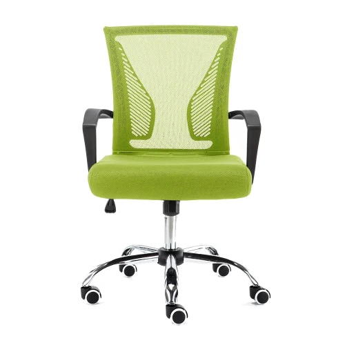 Mid back mesh office computer chair,green and black