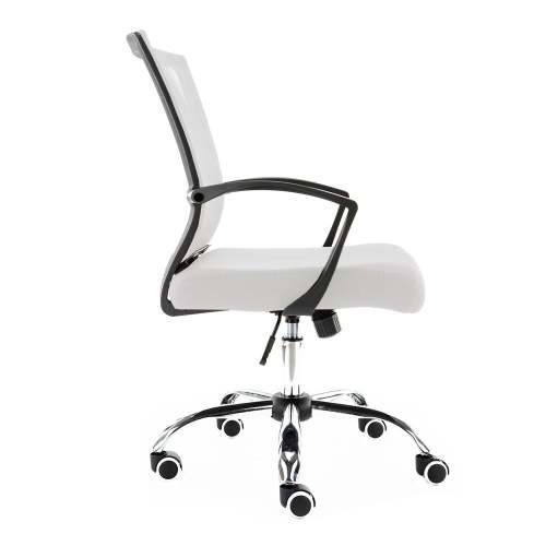 Mid back mesh office computer chair,white and black