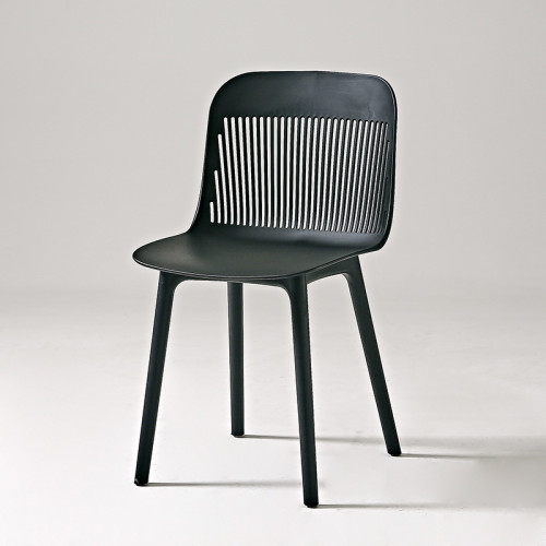 Black plastic chair,Assembled, large loading capacity