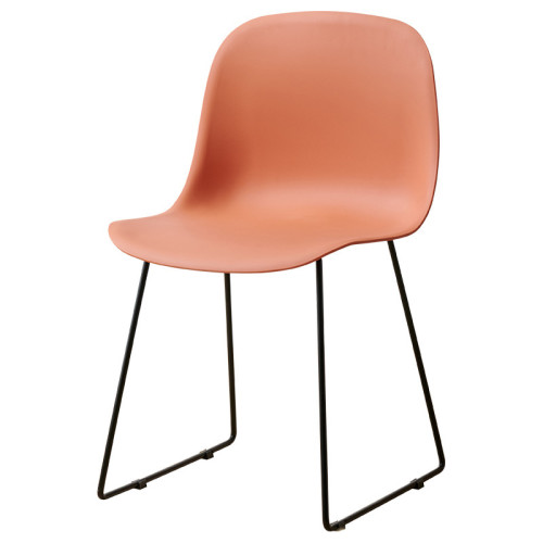 Latest design comfort plastic chair with metal base