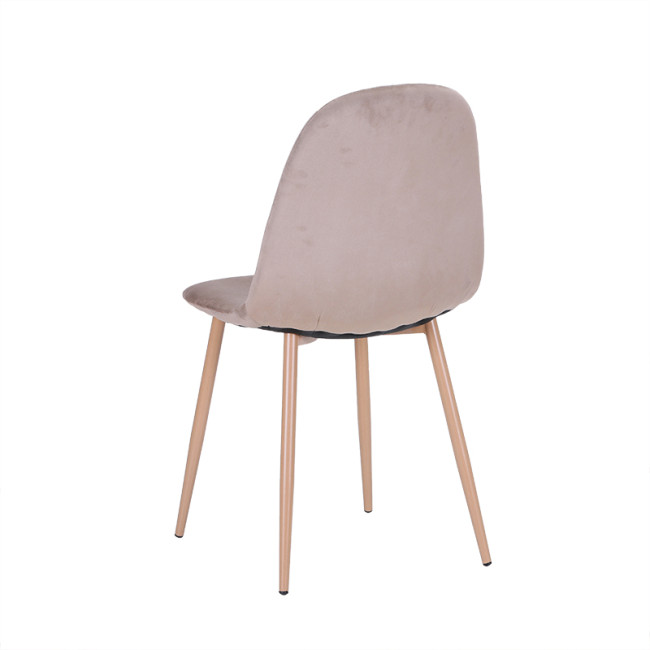 Modern simple cheap fabric side dining chair with metal legs