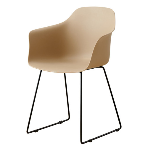 Ultimate Plastic Armchair With Black Metal Base