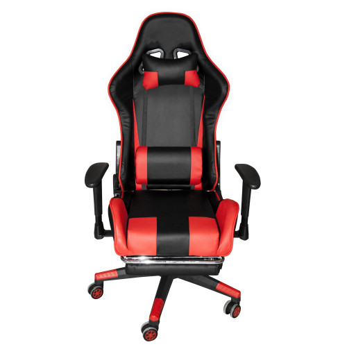 Game chair ergonomic computer chair with fully reclining back and sliding foot pedals, soft high back, ergonomic, rotating