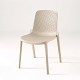 Taupe plastic dining chair hollow out