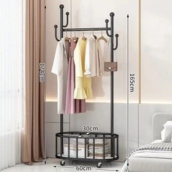 Removable Vertical Storage function Coat Rack Multifunctional Floor Bedroom Hanger