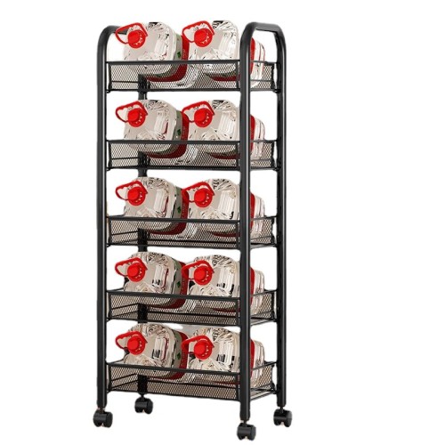 5 Layers Kitchen Shelves Storage Organizer With Wheels