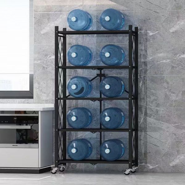 Multifunctional 4 layers Folding Storage Kitchen Oven Foldable Shelf Display Rack