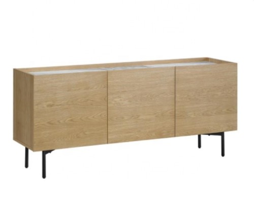 new design sideboard  mdf board with oak veneer oak legs wooden cabinet