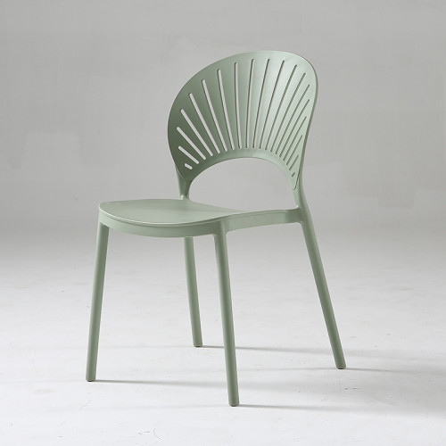 Sleek durable light green plastic chair