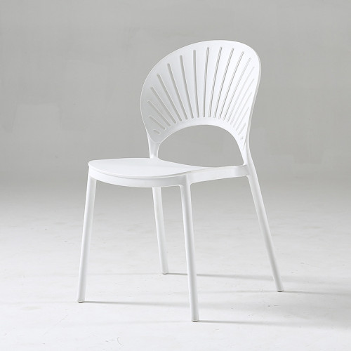 Sleek durable white plastic chair