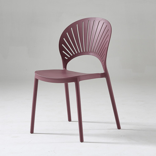 Sleek durable purple plastic chair
