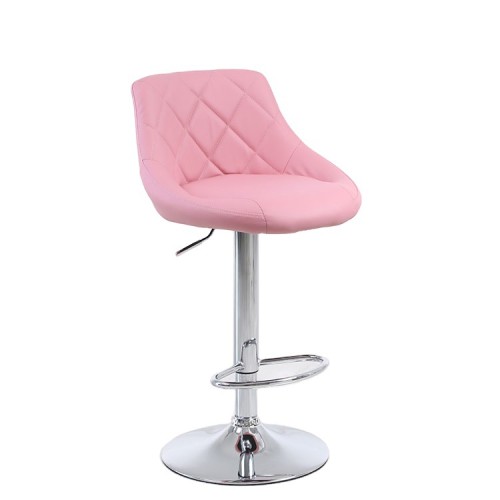 Luxury elegant pink faux leather bar stool 