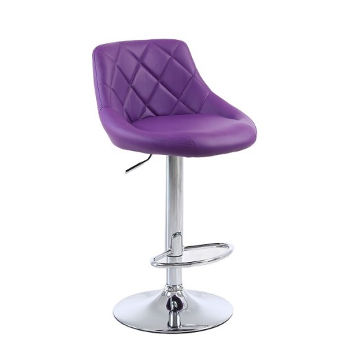 Luxury elegant purple faux leather bar stool 