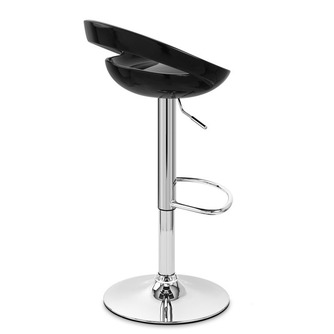 Contemporary black ABS kitchen bar stool