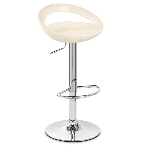 Contemporary beige ABS kitchen bar stool