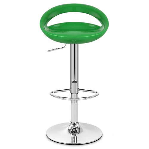 Contemporary green ABS kitchen bar stool