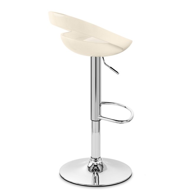 Contemporary beige ABS kitchen bar stool